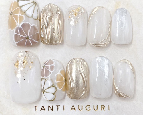 No.018】ネイルチップ♡成人式・和柄・お花・前撮り【手数料込】 No