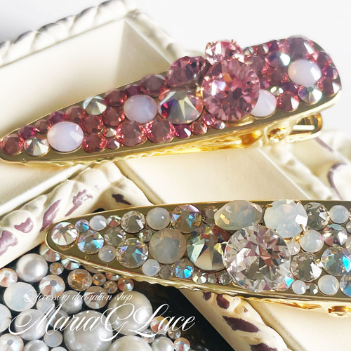mariaglace☆Bijou ヘアクリップ キラキラ 可愛い プレゼントにお勧め