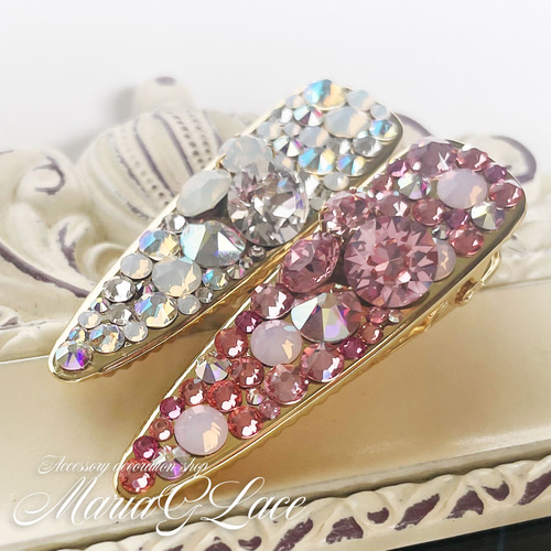 mariaglace☆Bijou ヘアクリップ キラキラ 可愛い プレゼントに