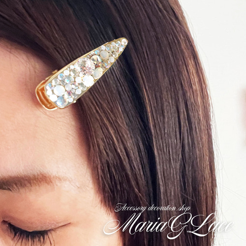 mariaglace☆Bijou ヘアクリップ キラキラ 可愛い プレゼントにお勧め