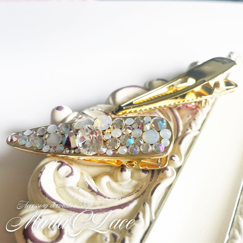 mariaglace☆Bijou ヘアクリップ キラキラ 可愛い プレゼントに