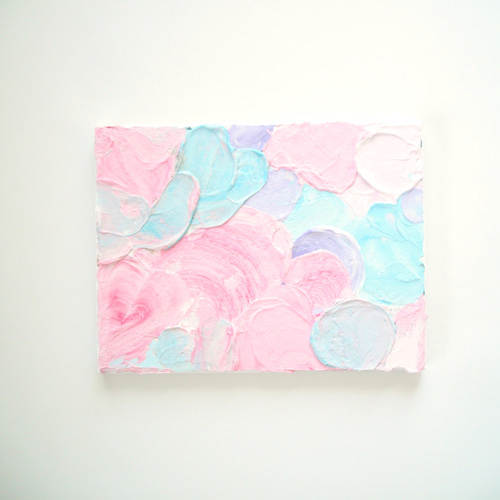 絵画　油絵　原画　抽象画　パステルカラー　北欧　春　花　ピンク　アート　F12 絵画油絵原画抽象画パステルカラー北欧春花ピンクアートF12