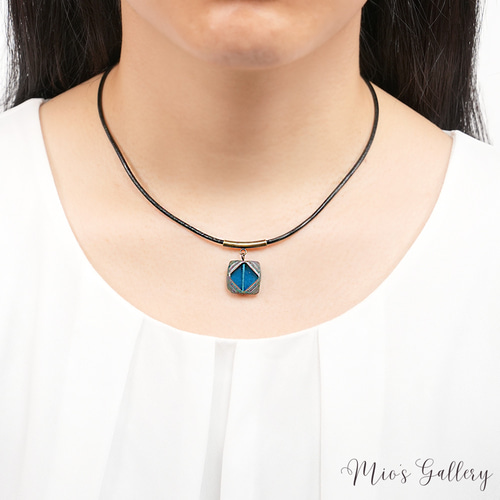 極美品✨エルコーレ・モレッティ ムラーノガラス ベネチアンガラス ネックレス 青 エルコーレ・モレッティ】ベネチアンガラス ビーズチェーン付き