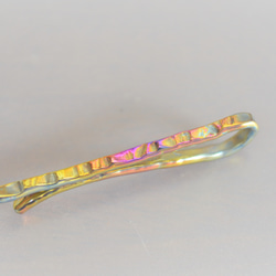 titanium tie bar・純チタンネクタイピン・ピンク・ゴールド・受注生産 1枚目の画像