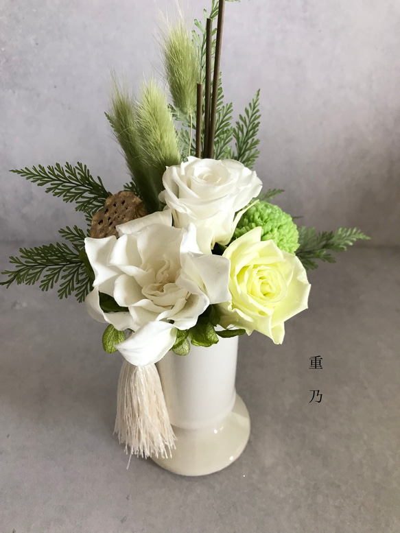 SALE！仏花　供花　ホワイト&グリーン 4枚目の画像