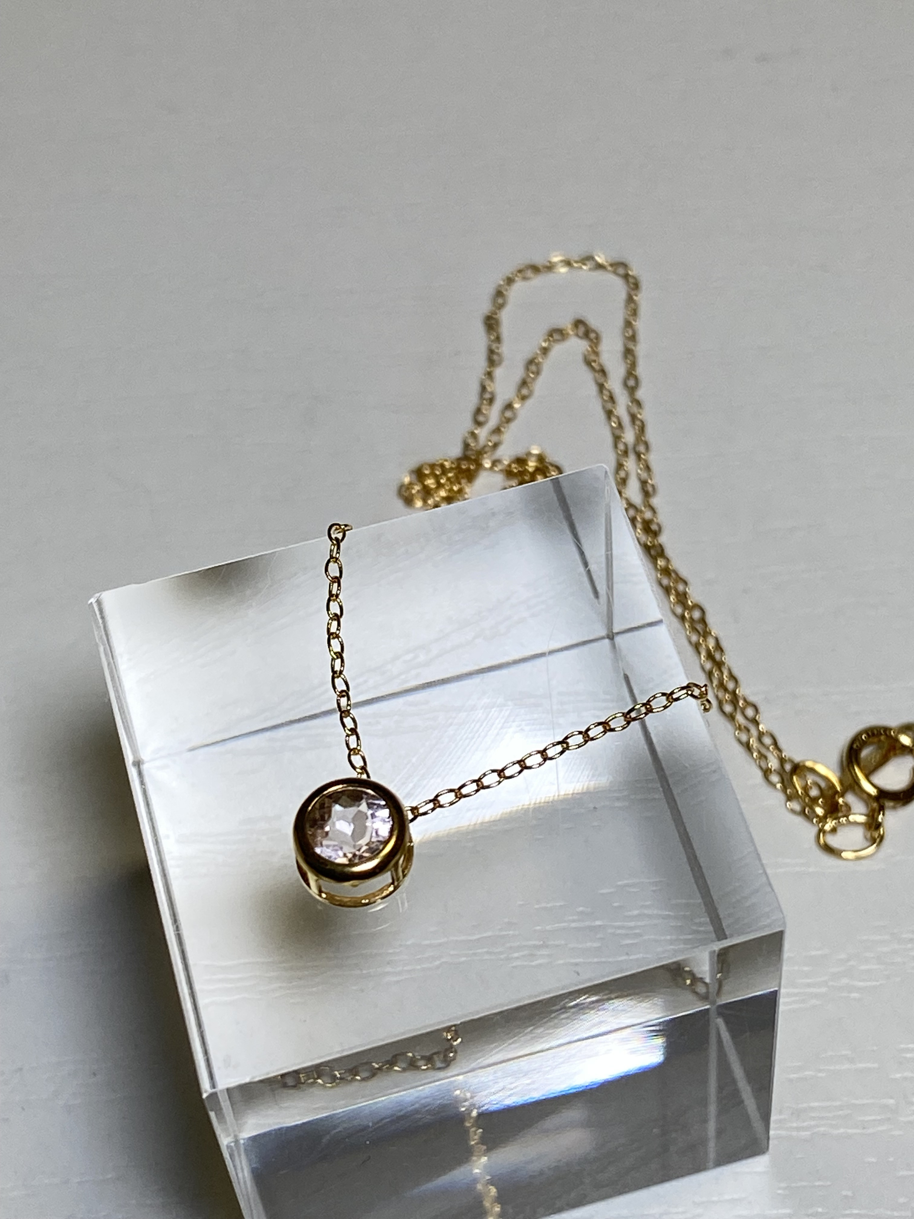 高品質モルガナイト（５A）☆ネックレス☆14kgf