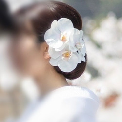 ヘアパーツ モーヴ系ヘアード シルクフラワー プリザーブド