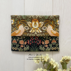 時尚 William Morris 黃色拼布草莓小偷花卉圖案口袋紙巾盒 第6張的照片