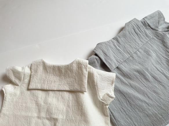 cotton linen セーラーカラー　シャツ 5枚目の画像