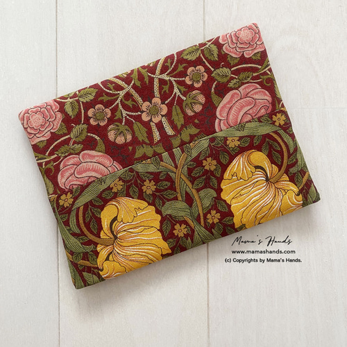 携帯用boxティッシュケース(ウィリアム・モリス＊ピンパーネル ブラウン)