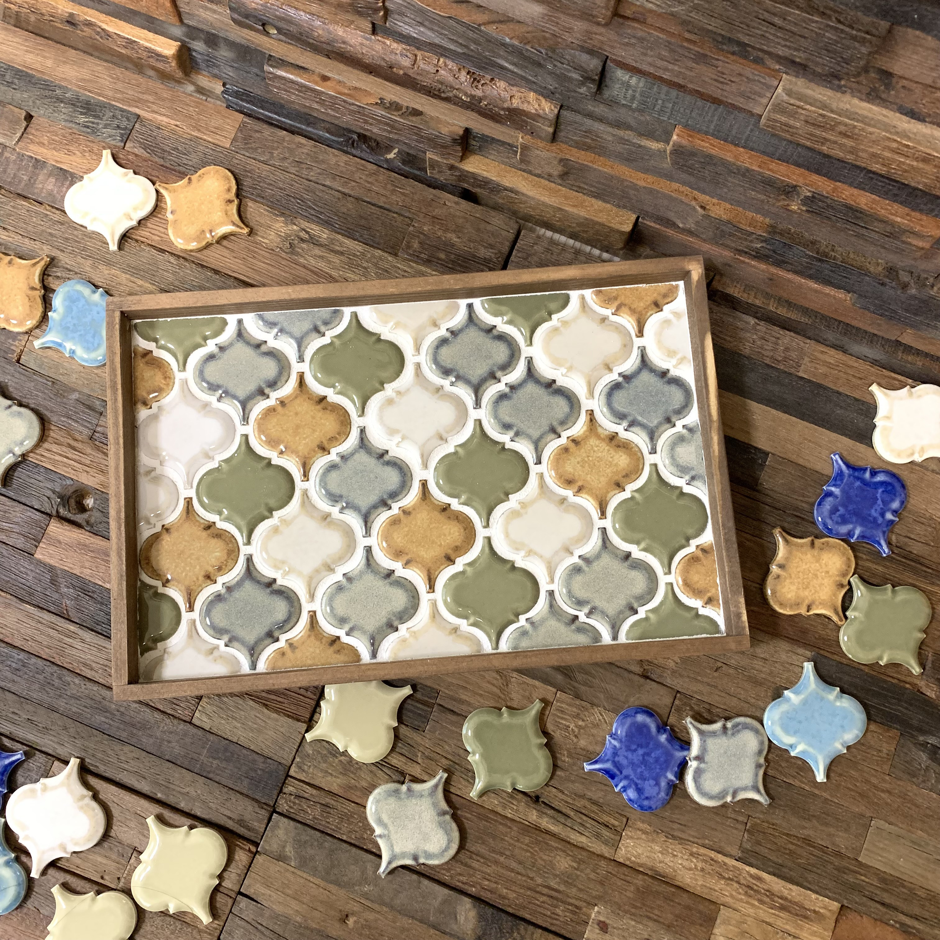 『retro』モロッカンタイルカフェトレー