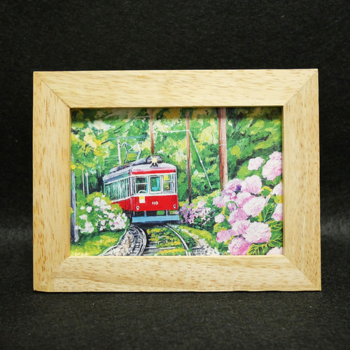 油絵 油彩 油彩画 絵 絵画【紫陽花薫る箱根登山鉄道】 油絵 油彩 油彩画 絵 絵画【紫陽花薫る箱根登山鉄道】 絵画 HR