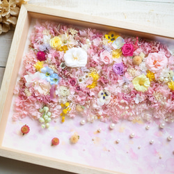 《MESSAGE PRINT》happy colorful flowers & watercolored frame 第1張的照片