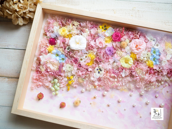 《MESSAGE PRINT》happy colorful flowers & watercolored frame 第1張的照片