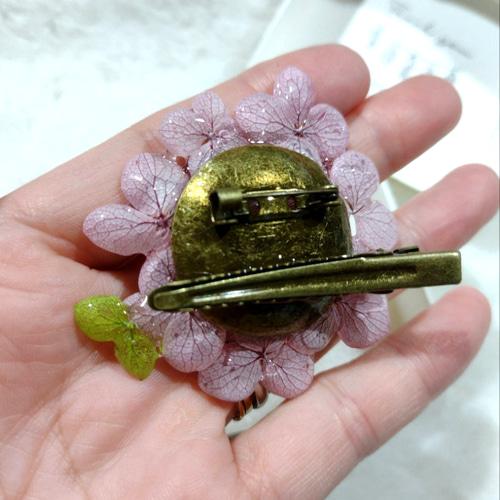 本物フラワーブローチ オーキッド