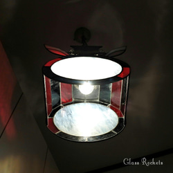 うさぎランプ アリス 送料無料 ウサギ ステンドグラス 照明 ランプ ペンダント 5枚目の画像