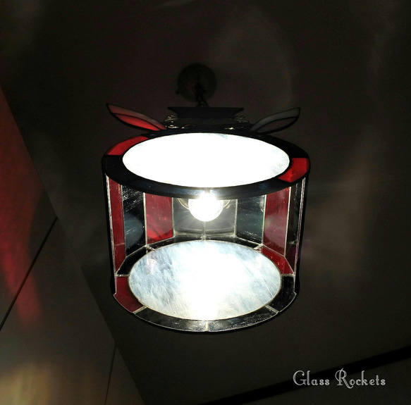 うさぎランプ アリス 送料無料 ウサギ ステンドグラス 照明 ランプ ペンダント 5枚目の画像