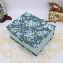 受注制作】カルトナージュ♪ マグネット蓋つきマルチ収納ボックス