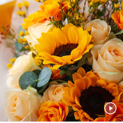 父の日 Special そのまま飾れる花束 太陽カラーのゴージャスな花束 2枚目の画像