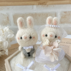 Happy Wedding♪ うさぎさんリングピロー　ウェディング　結婚祝い　結婚　ウェルカムドール　リングピロー 6枚目の画像