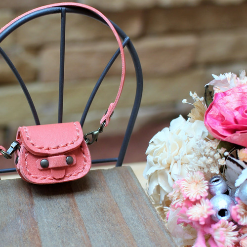 ☆ハンドメイド☆ ミニチュア ミニバッグ ピンク￼ ドールアウト