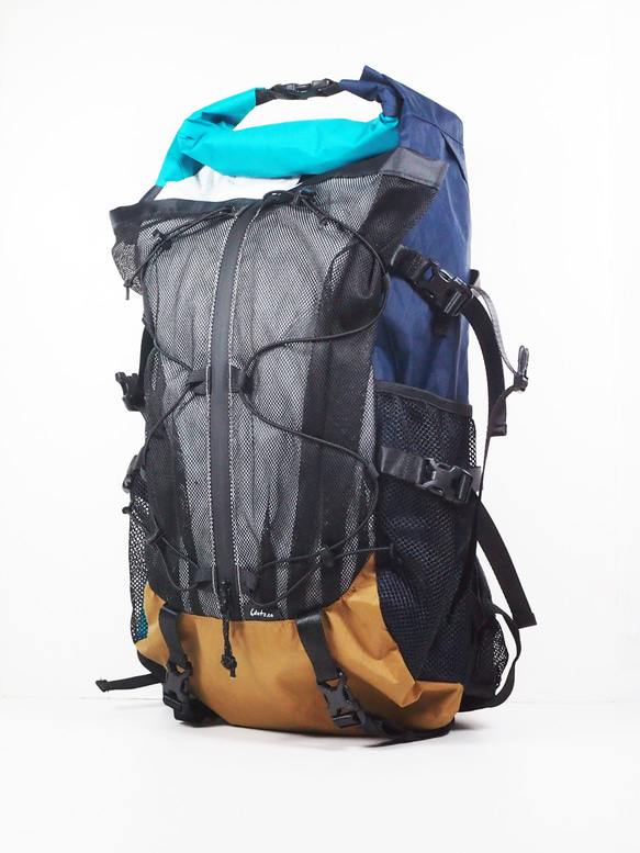 スプリット青白X-Pac 超軽量登山バッグ 20 30L 40L バークマウンテン55Lバックパック 宿泊登山 日帰り登 カラー Pac 本体重量 追加オプション無し 登山バッグ LEFT BODY RIGHT VX21 撥水