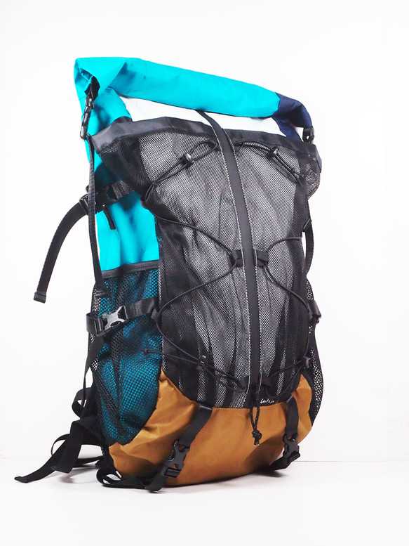 スプリット青白X-Pac 超軽量登山バッグ 20 30L 40L バークマウンテン55Lバックパック 宿泊登山 日帰り登 カラー Pac 本体重量 追加オプション無し 登山バッグ LEFT BODY RIGHT VX21 撥水