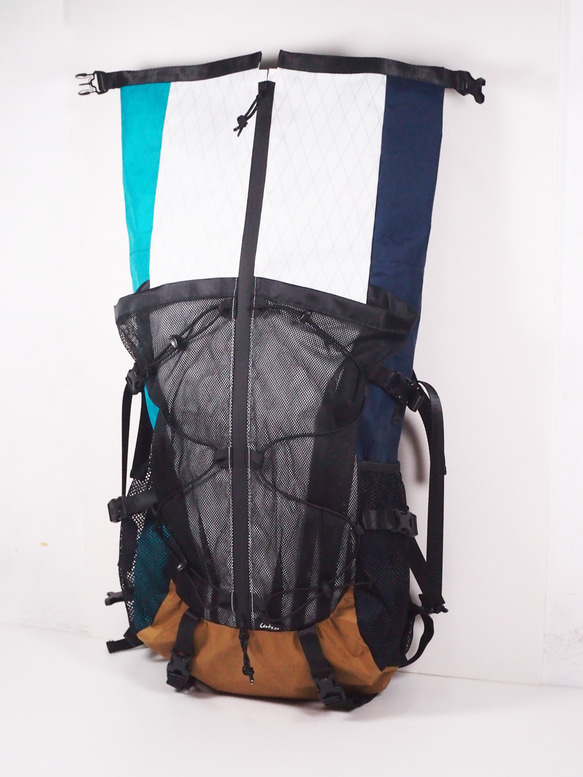 スプリット青白X-Pac 超軽量登山バッグ 20 30L 40L バークマウンテン55Lバックパック 宿泊登山 日帰り登 カラー Pac 本体重量 追加オプション無し 登山バッグ LEFT BODY RIGHT VX21 撥水