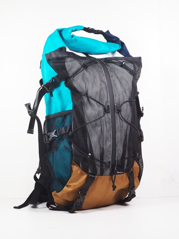 スプリット青白X-Pac 超軽量登山バッグ 20 30L 40L バークマウンテン55Lバックパック 宿泊登山 日帰り登 カラー Pac 本体重量 追加オプション無し 登山バッグ LEFT BODY RIGHT VX21 撥水