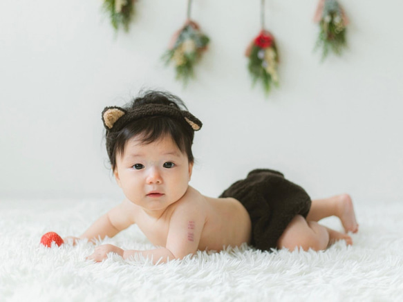 くろねこ / ヘアバンド＆ぱんつセット 1枚目の画像