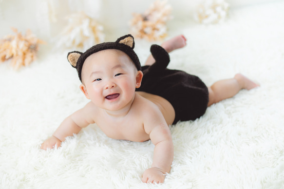 くろねこ / ヘアバンド＆ぱんつセット 6枚目の画像