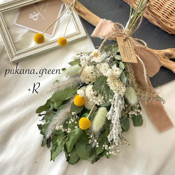 ◇初夏のリース◇ミモザとクラスぺディアのリース◇ナチュラルリース◇プレゼント ◇初夏のリース◇ミモザとクラスぺディアのリース◇ナチュラルリース