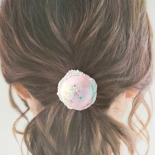 受注】ゆめかわアイスのミニハット ヘアクリップ・バナナクリップ