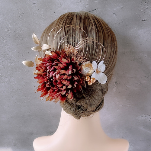 ❁︎きくこ様❁︎ 卒業式 髪飾り トーク帽 モダン花 帯重ねシリーズ