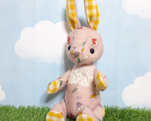 ✨美品✨  うさぎ ぬいぐるみ ピンク 花柄 M 楽天市場】jellycat うさぎ ぬいぐるみ リバティ 花柄 ピンク 白