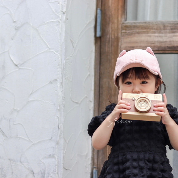 T022 【 Wooden Camera 】 オルゴール付き 木製カメラ 誕生日プレゼント 収納巾着付き　 17枚目の画像
