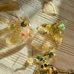 【ハーブティー】レモングラスティー スマホケース iPhoneケース ほんものの茶葉入 花柄 お花 全機種対応 9枚目の画像