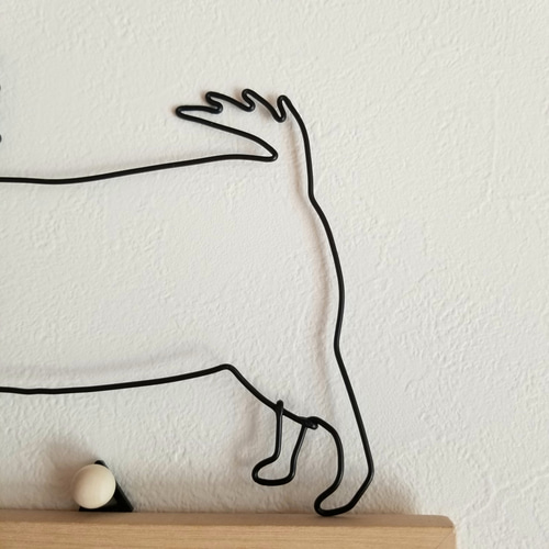 犬 チワワ ロングコート ワイヤークラフト ワイヤーアート - た
