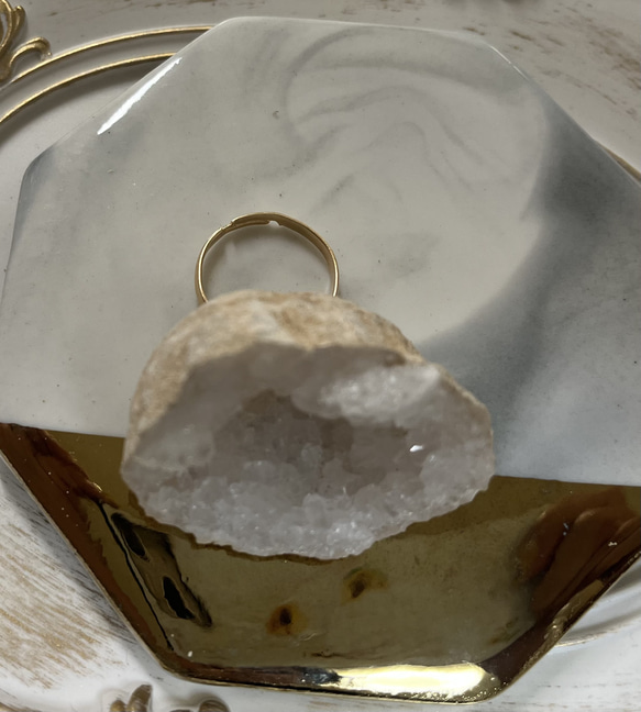天然原石　希少✨水晶指輪特注 5枚目の画像