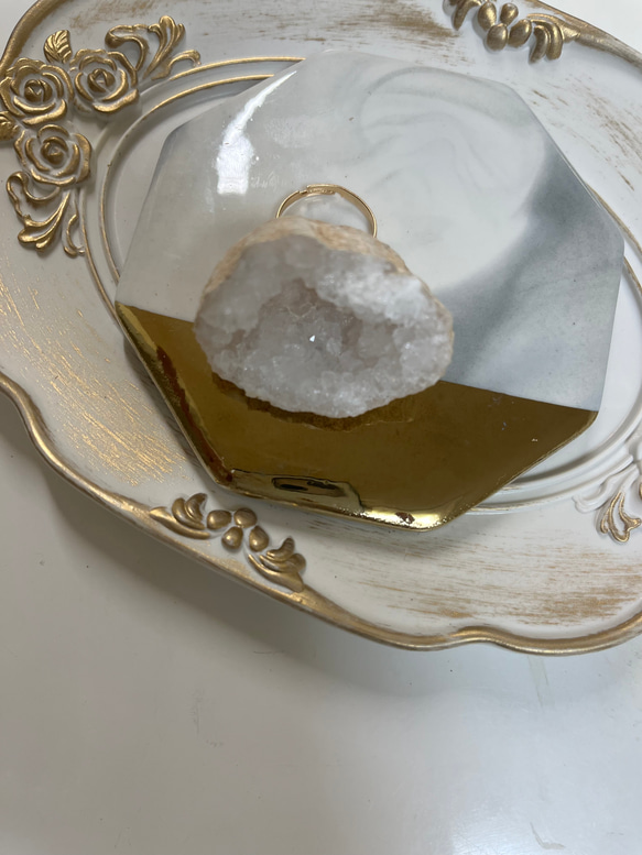 天然原石　希少✨水晶指輪特注 2枚目の画像