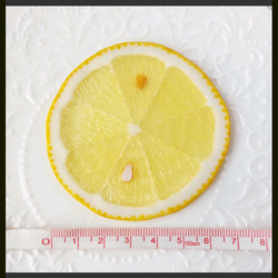 【受注】スライスレモンのコースター 6枚目の画像