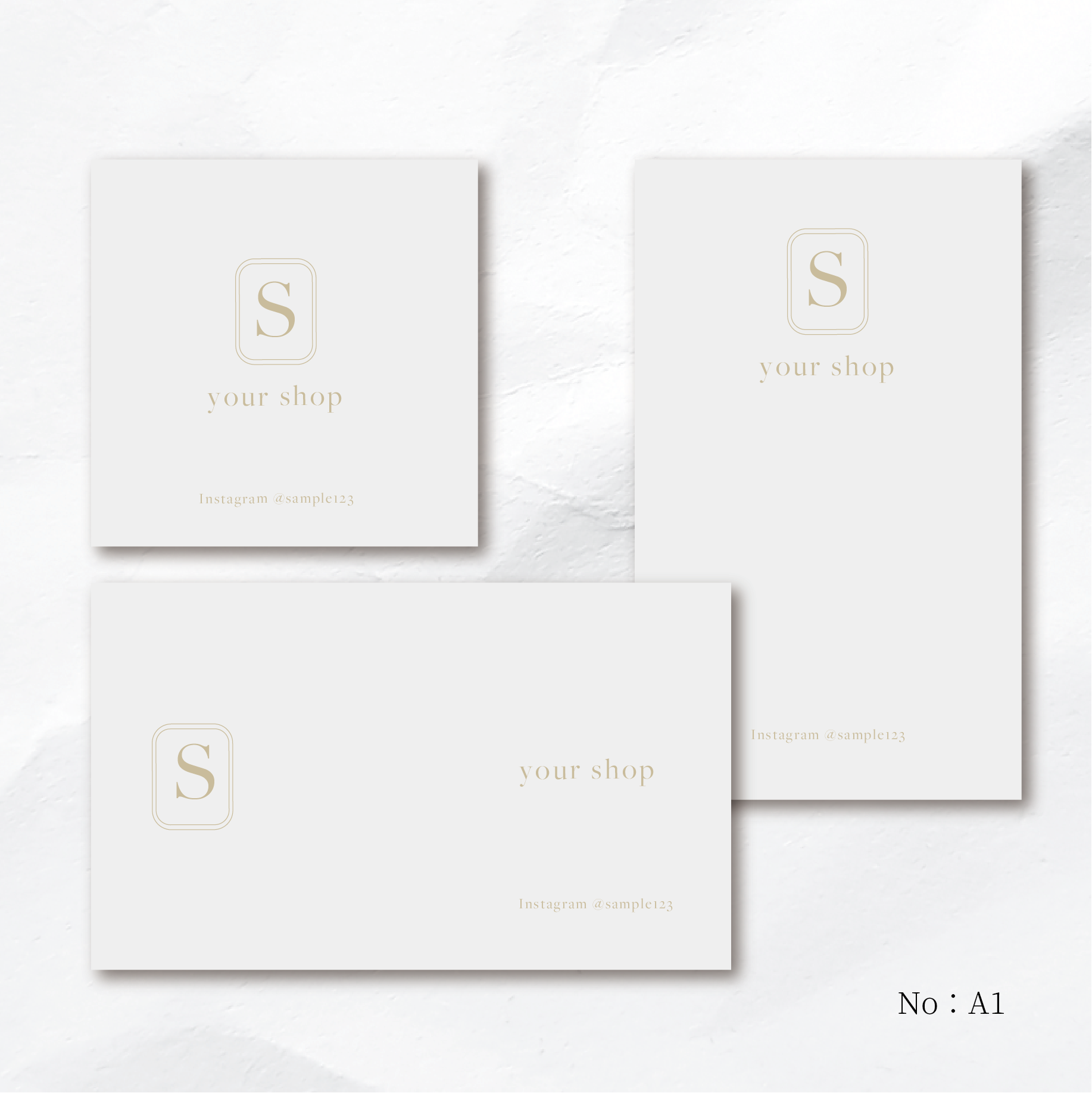 ショップカード アクセサリー台紙 サンキューカード 名刺 No.1 片面100枚】名刺 ショップカード サンキューカード アクセサリー