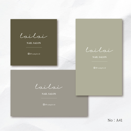 ショップカード アクセサリー台紙 サンキューカード 名刺 No.41 片面100枚】名刺 ショップカード サンキューカード アクセサリー