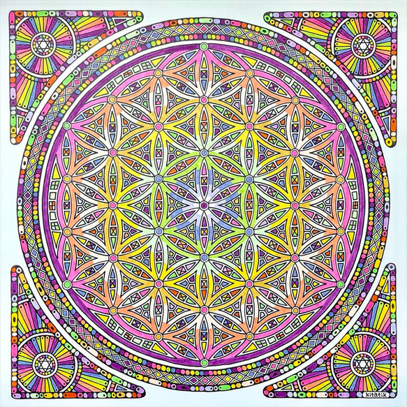 神聖幾何学アート【永遠色の光４】 2枚目の画像