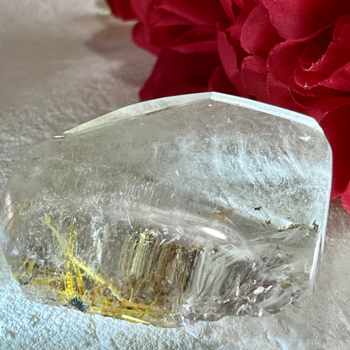 タイチン✨ ゴールド ルチルクォーツ イン クリスタル 水晶 原石 