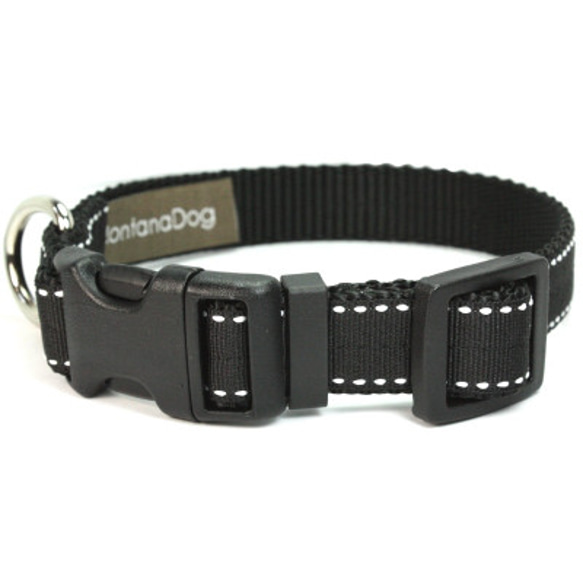 犬首輪 幅1.9㎝ Saddle Stitch Black リード・首輪 MontanaDog 通販