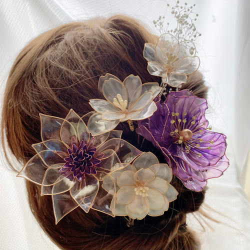 成人式/七五三/ディップアート髪飾り かんざし Aren 通販 16010653