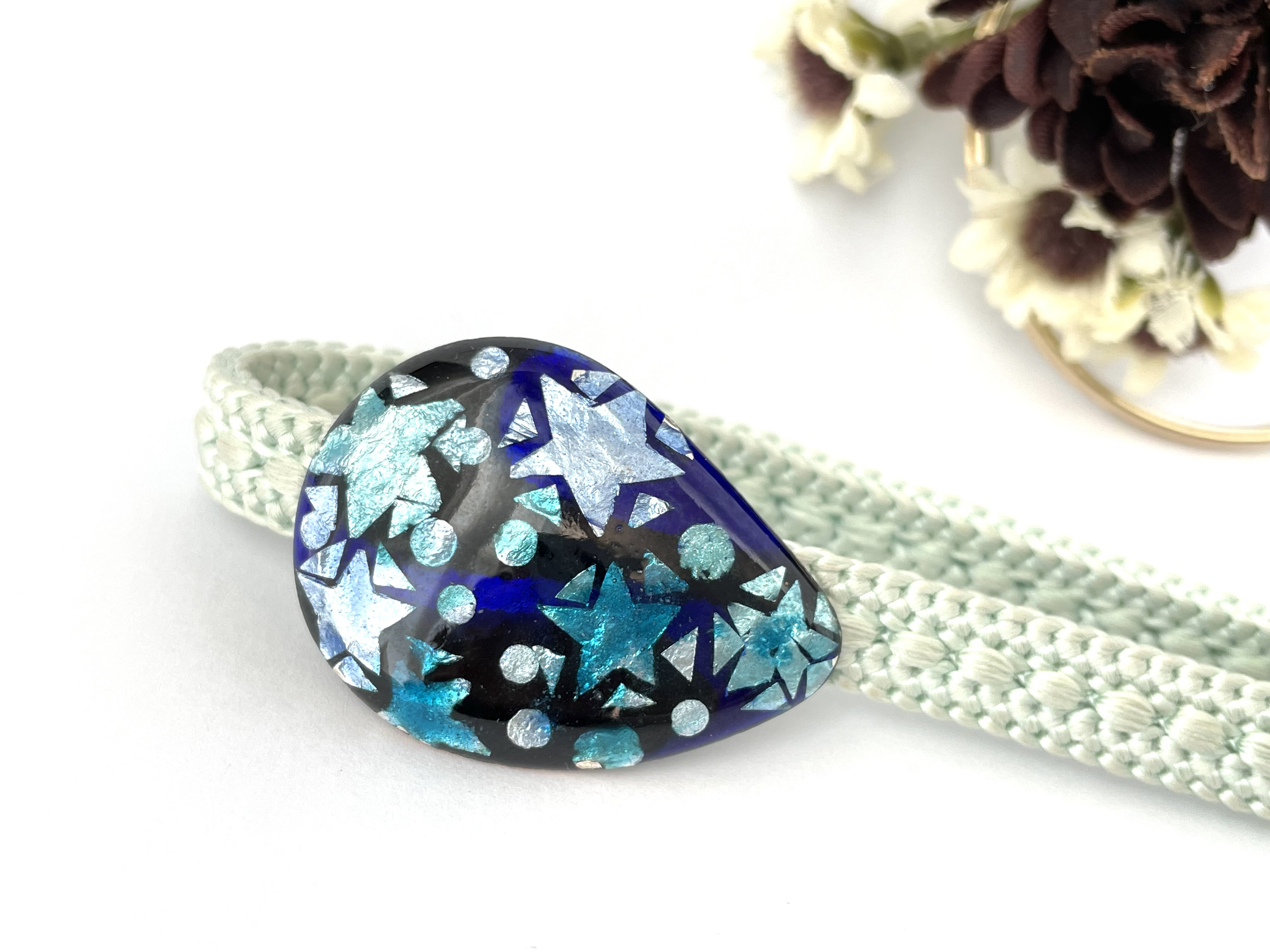 七宝焼き帯留め(614)