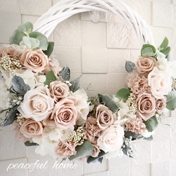 プリザーブドフラワー クラシックローズのハーフリースL 直径約35cm