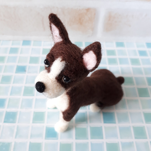 ボストンテリア 羊毛フェルト manahata 通販 16011454｜Creema(クリーマ)